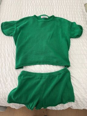 Free People Beach Green Matching Set